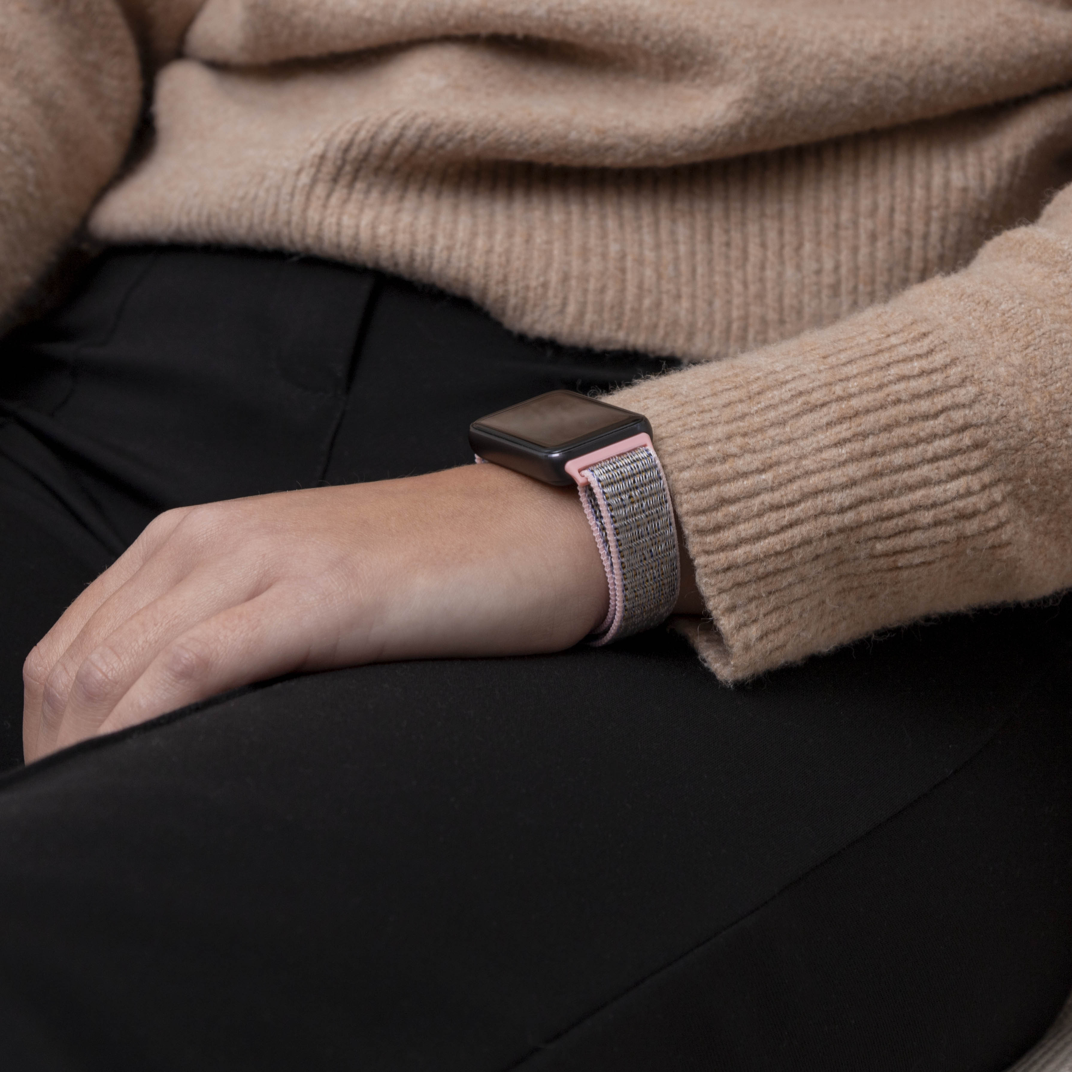 Bracelet nylon Huawei Band 9 (rose)