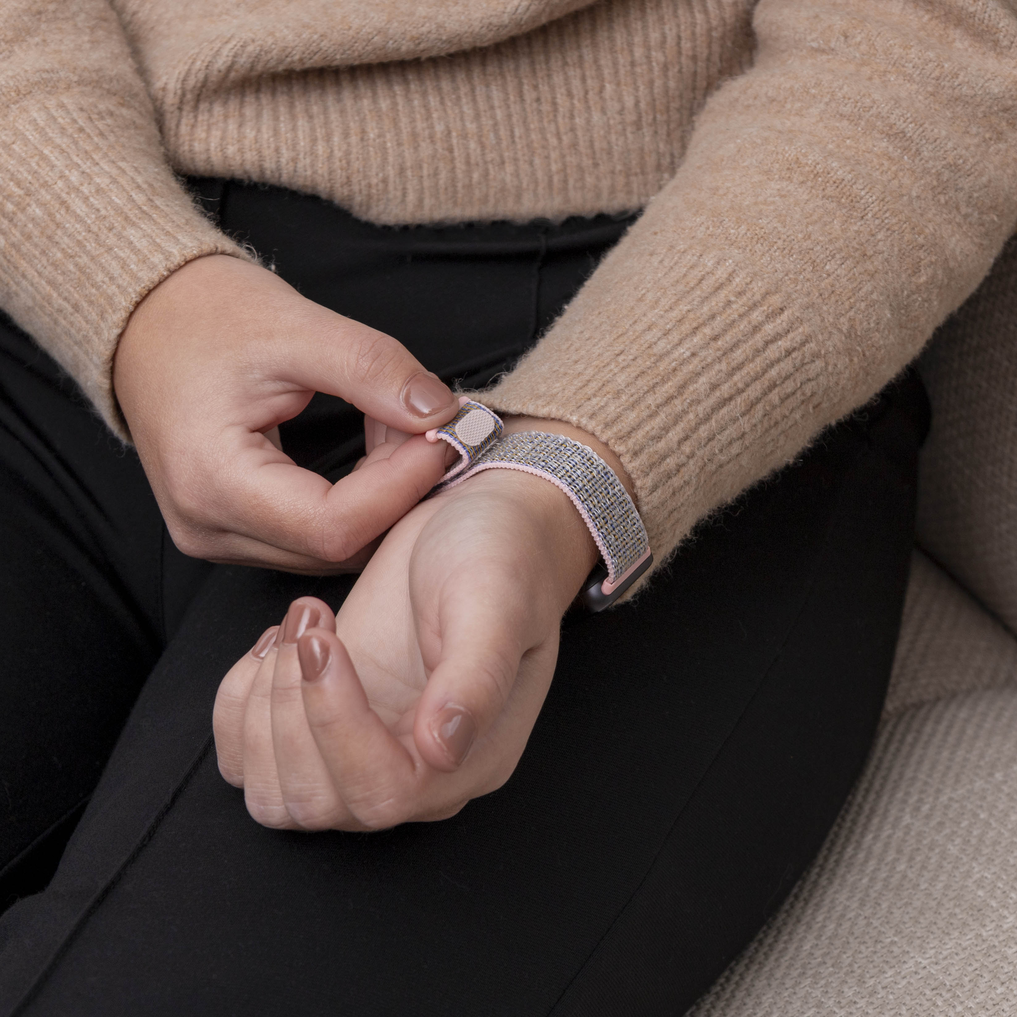 Bracelet nylon Huawei Band 9 (rose)