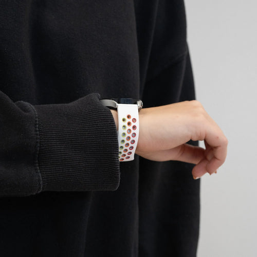 Bandz Bracelet sport 'Deluxe' Coros Apex 2 (blanc/arc-en-ciel)