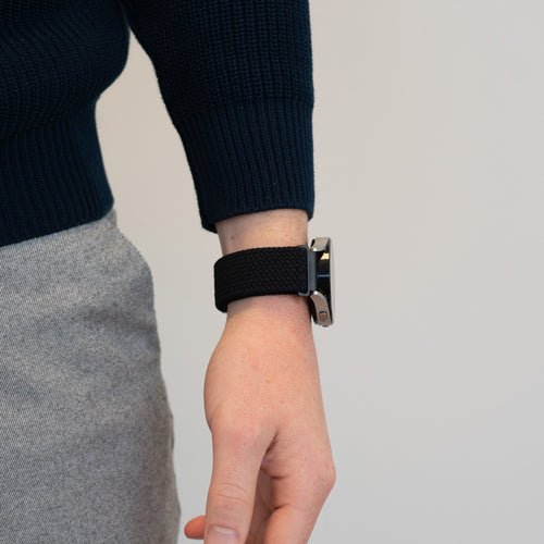 Bandz Samsung Galaxy Watch Active Woven Nylon Strap (Black)