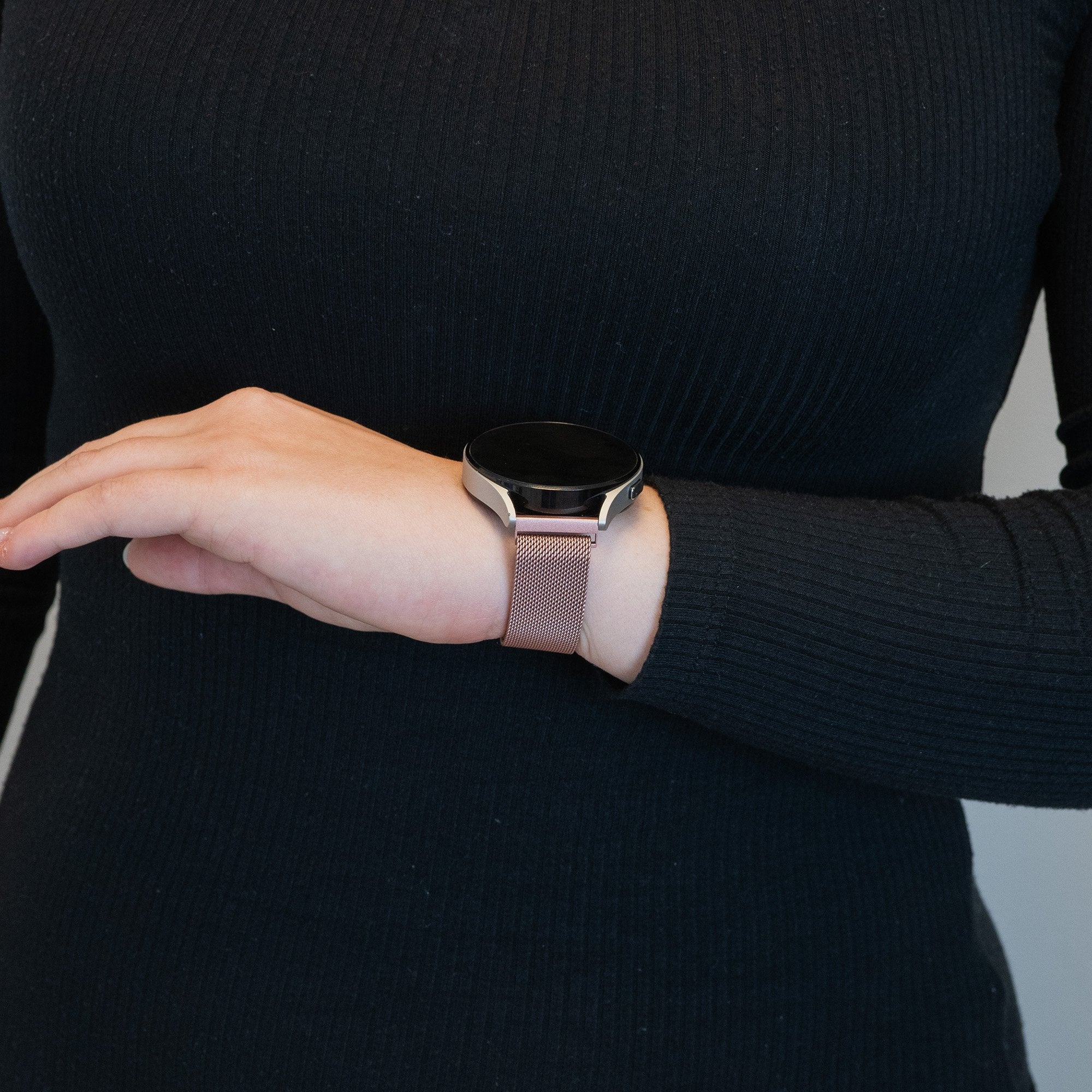 Bandz Bracelet milanais Loop Garmin Vivomove Luxe (rose)