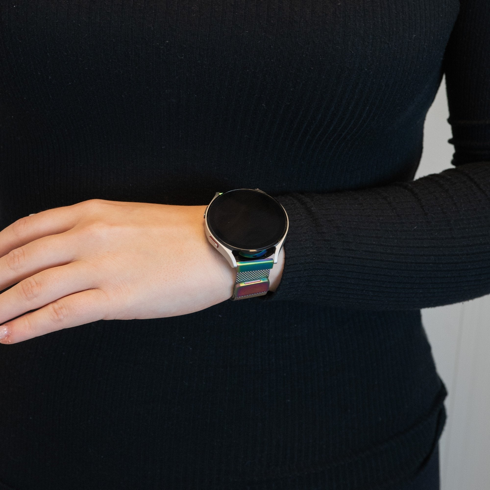 Bandz Bracelet Milanais loop Amazfit Bip 3 (Pro) (arc-en-ciel)