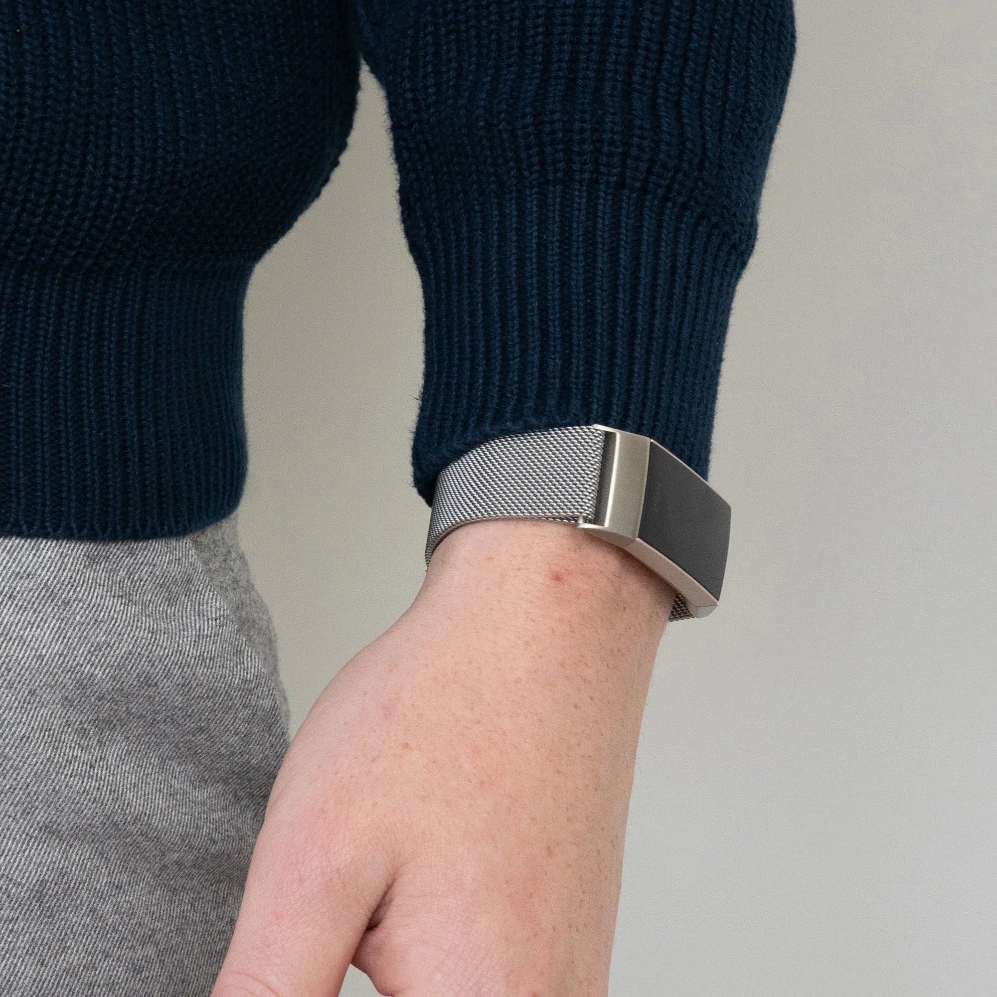 Bandz Bracelet milanaise loop Fitbit Charge 4 (argent)