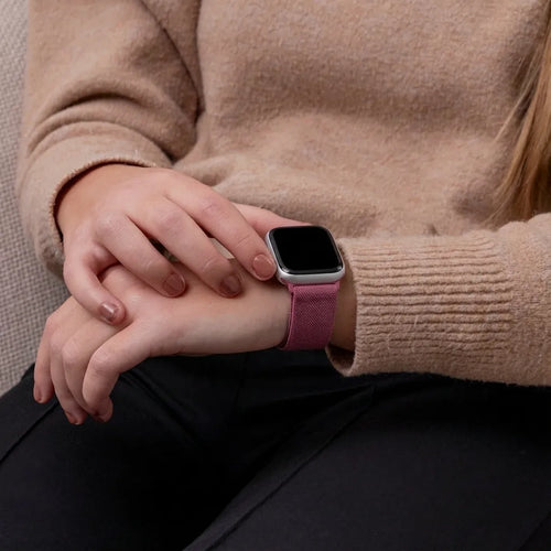 Bracelet élastique Apple Watch (rose pétant)