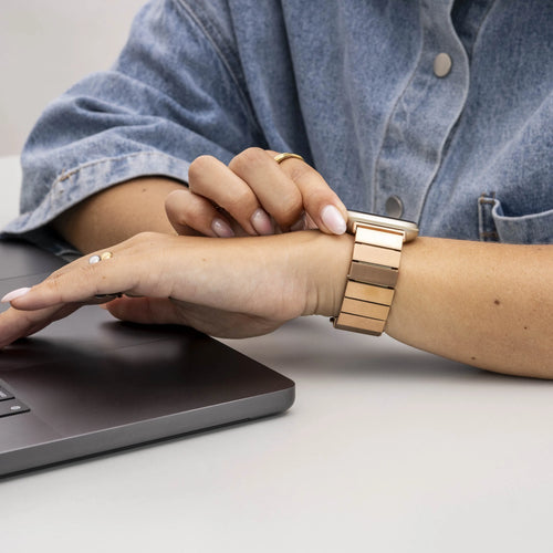 Bracelet métal Fitbit Versa 3 (or rose)