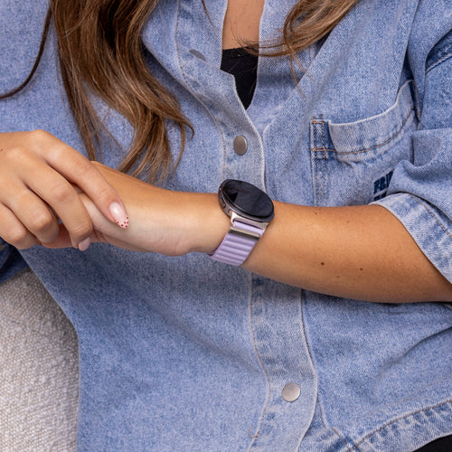 Bracelet nylon ondulé Samsung Galaxy Watch 9 - 40mm (mauve)