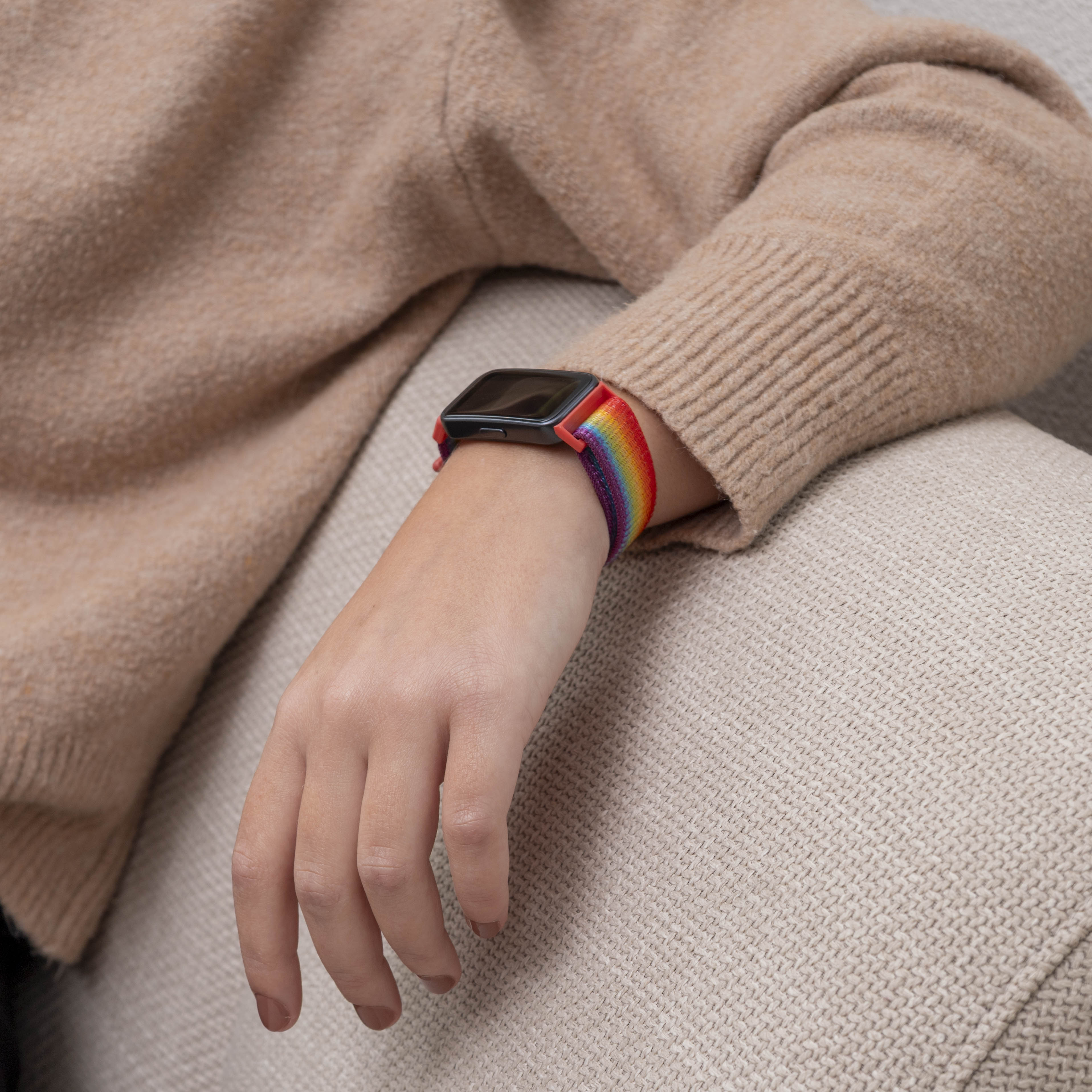 Bracelet nylon Huawei Band 10 (arc-en-ciel)