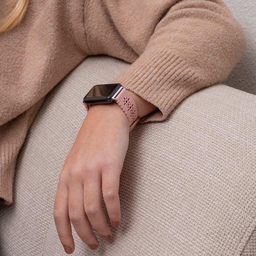 Patterned Silicone Strap, pink, lifestyle photo