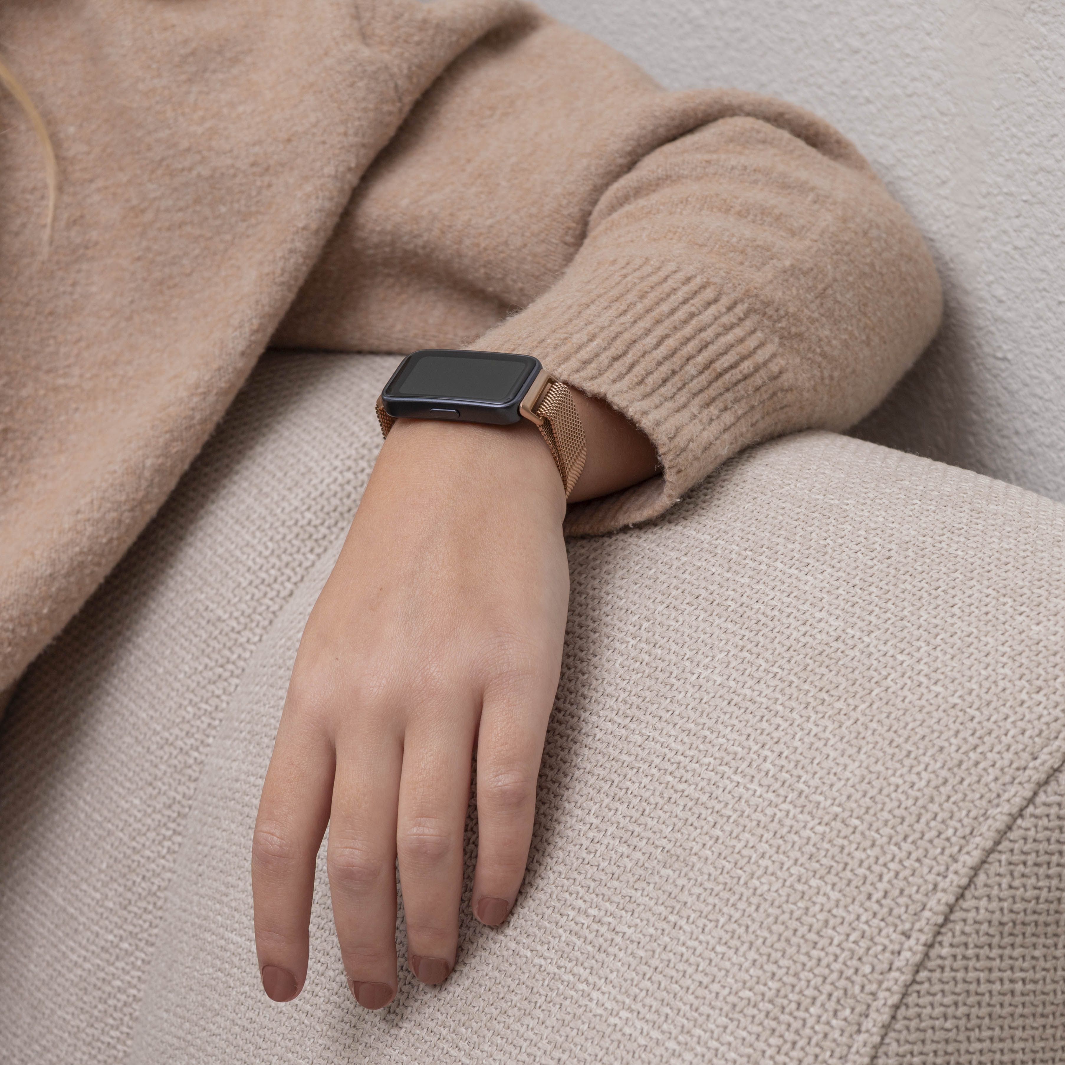 Bracelet Milanais Huawei Band 8 (or rose)
