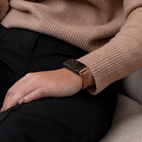 Bracelet Milanais Huawei Band 10 (or rose)