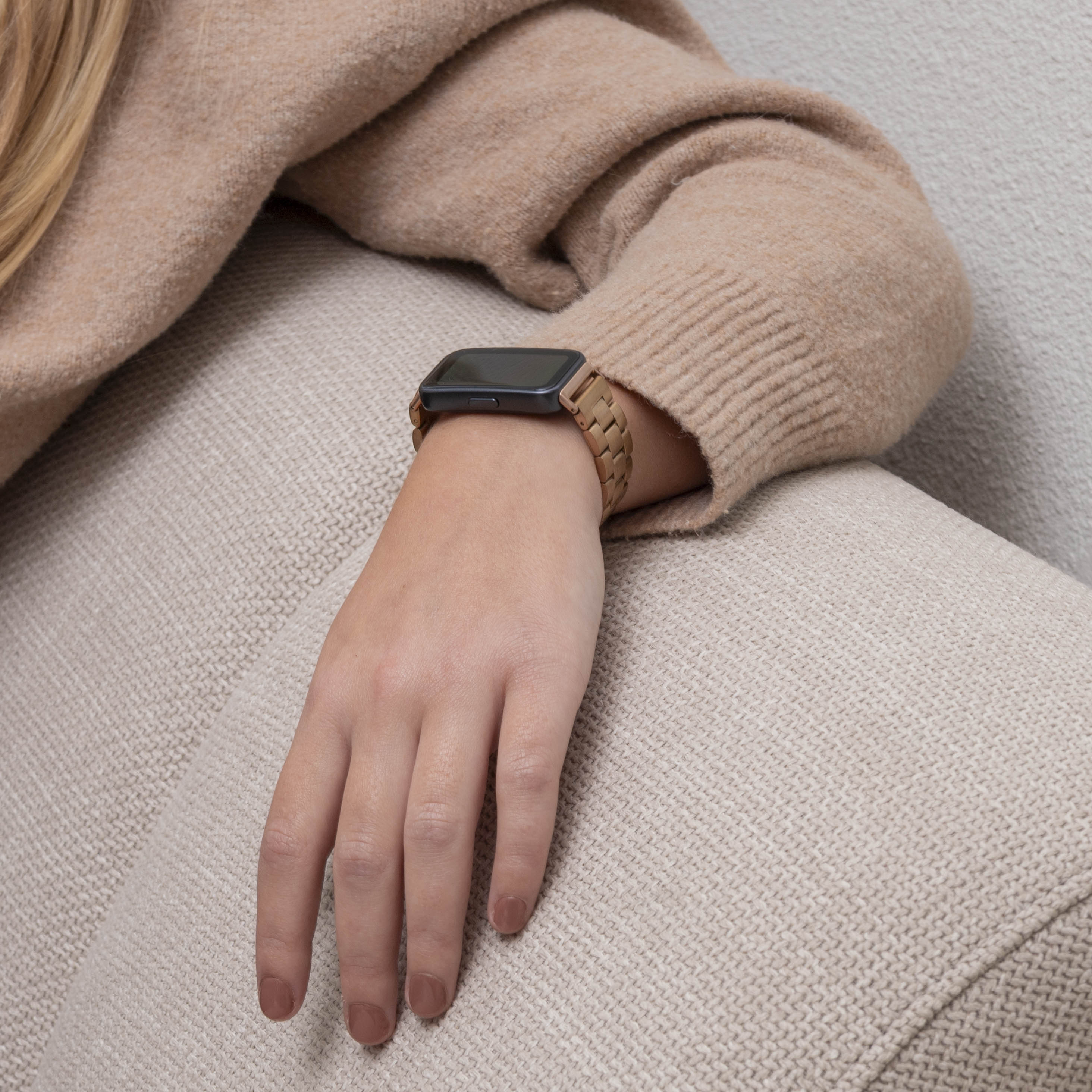 Bracelet acier Huawei Band 9 (or rose)