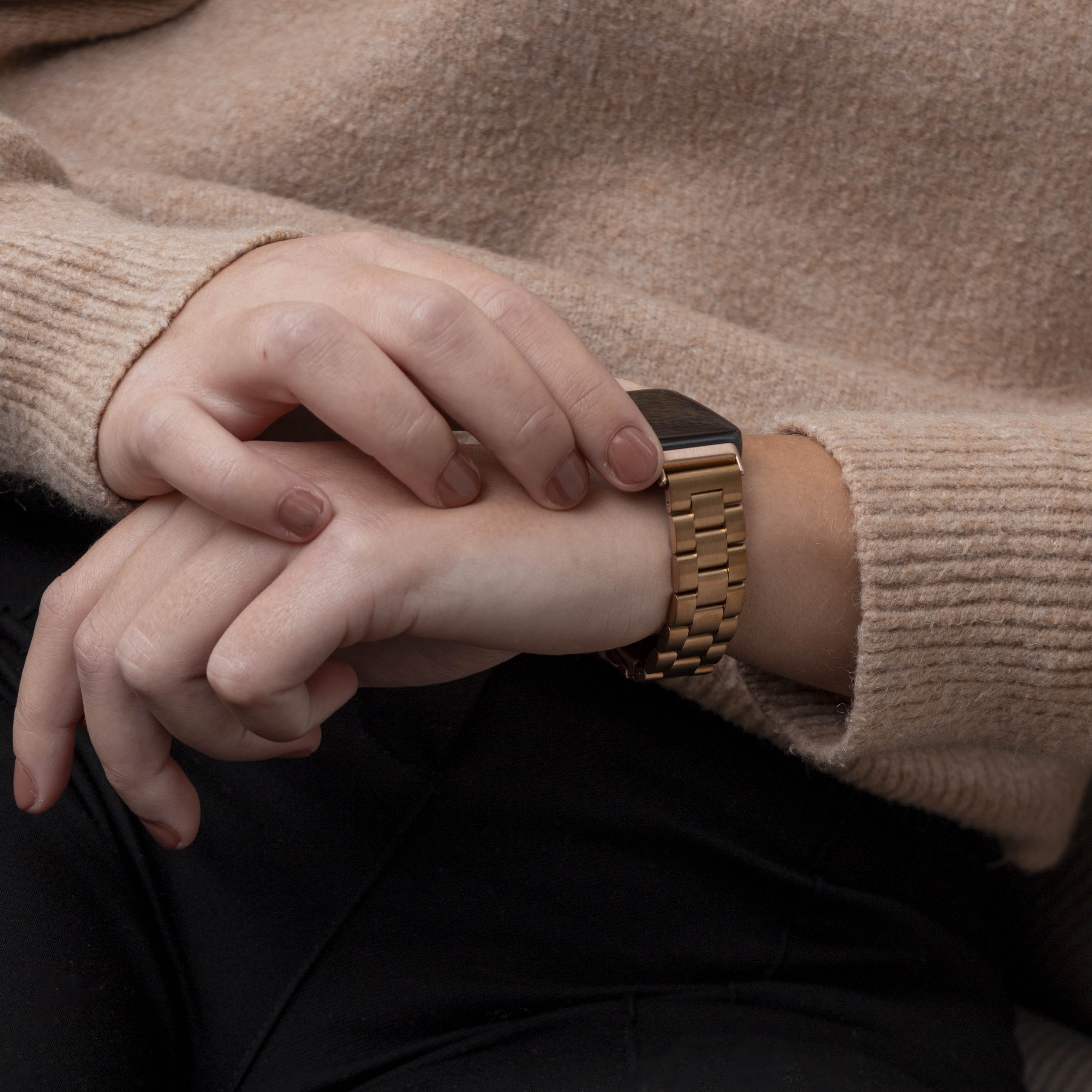 Bracelet acier Huawei Band 9 (or rose)