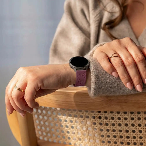 Bandz Bracelet silicone 'Léopard' Garmin Venu 3s (rouge vin)