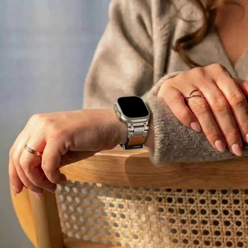 Bandz Bracelet cuir 'Explorer' Apple Watch (marron)