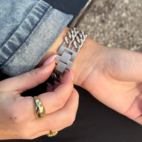 xoxo Wildhearts Apple Watch Steel Strap - Chain strap (Silver)