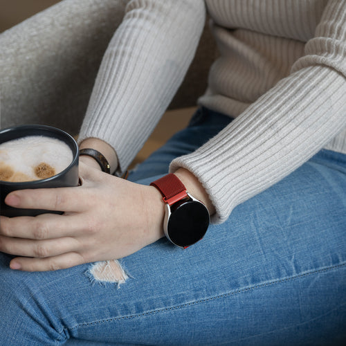 Milanese Strap, red, lifestyle photo