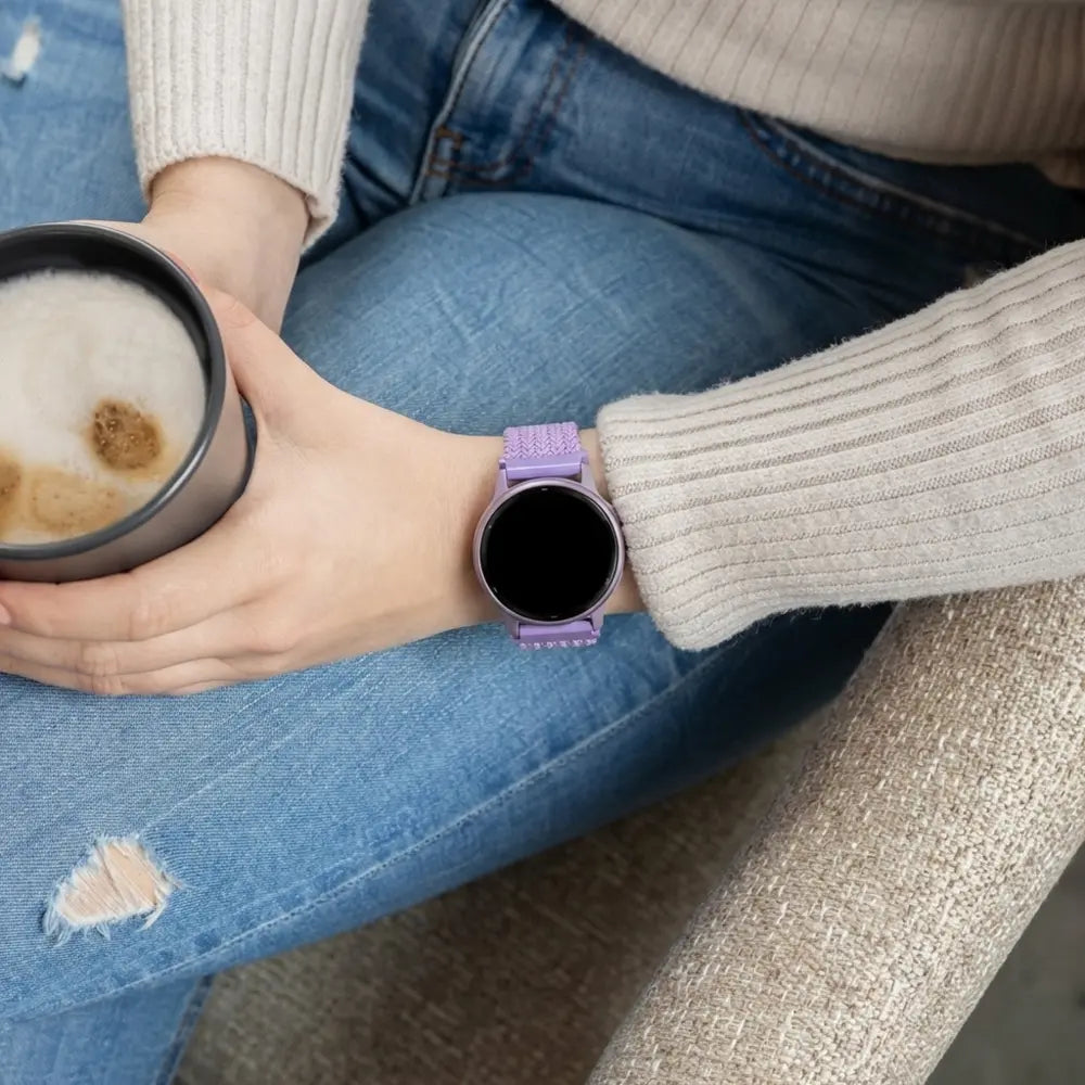 Bandz Bracelet nylon tressé Garmin Forerunner 55 (violet clair)