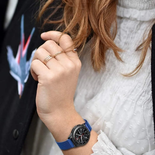 Milanese Strap, blue, lifestyle photo