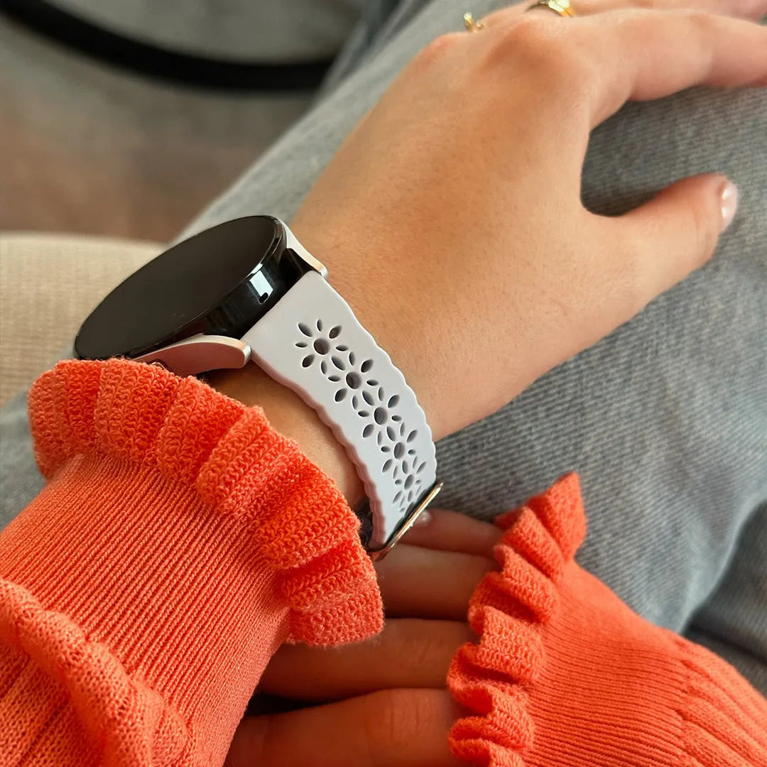 Coros Pace 2 Patterned Silicone Strap (Grey)