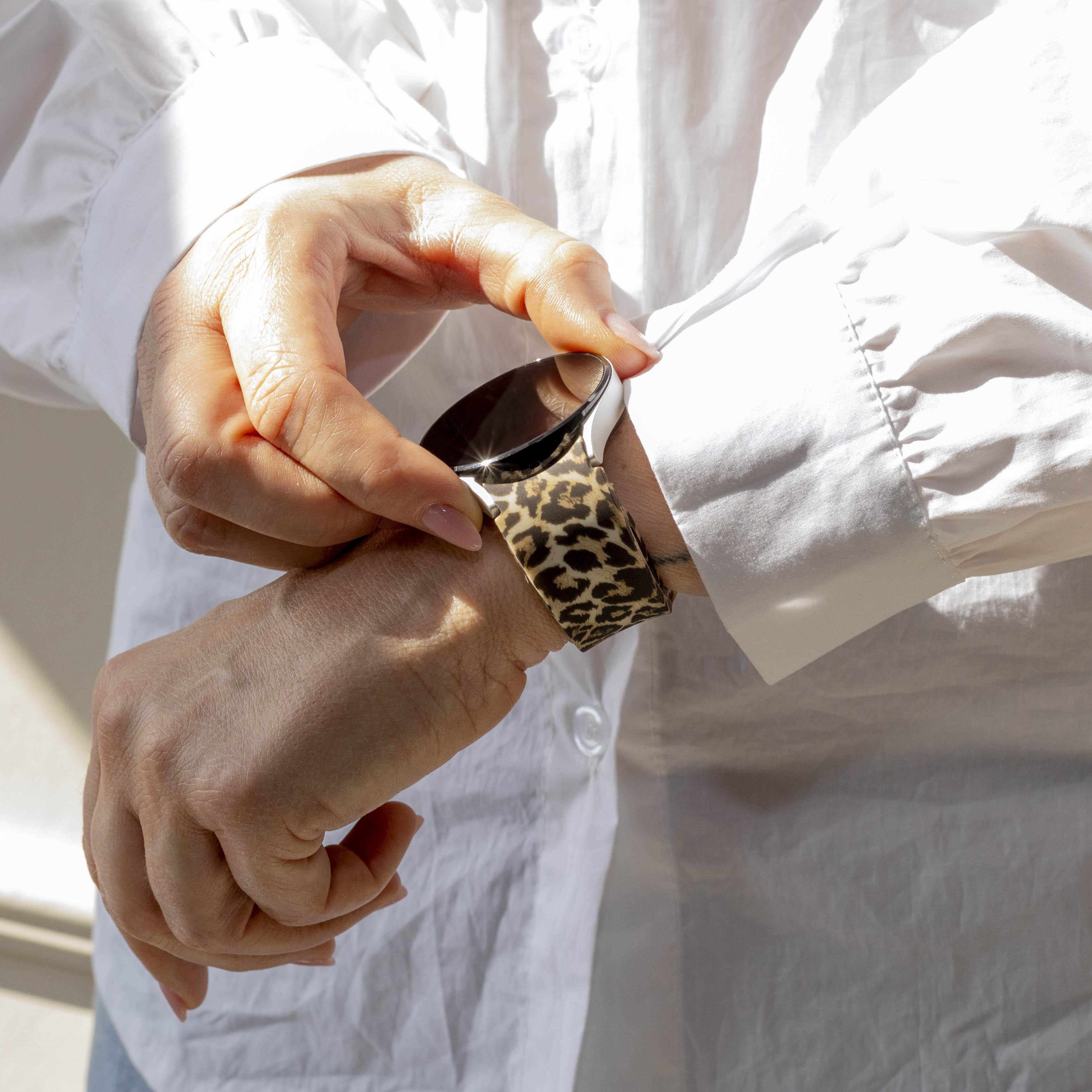Bracelet montre silicone 20mm -  universal (leopard)