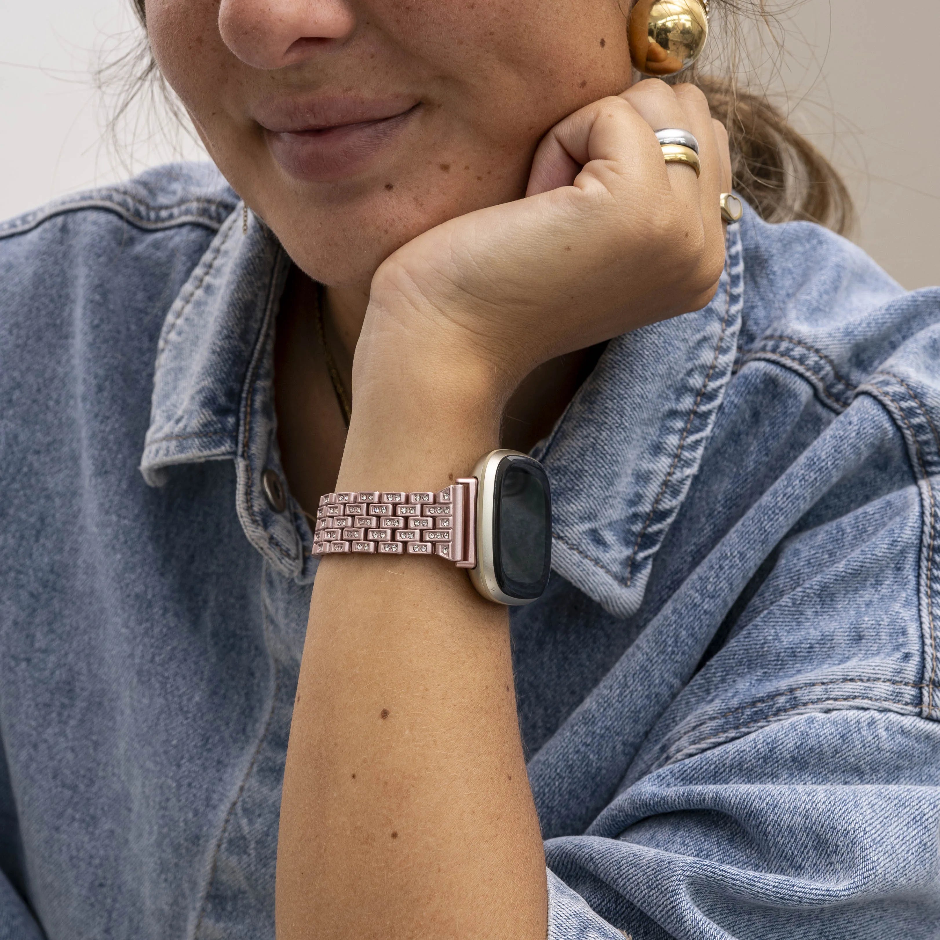 Bracelet Diamant Fitbit Versa 3 (rose)