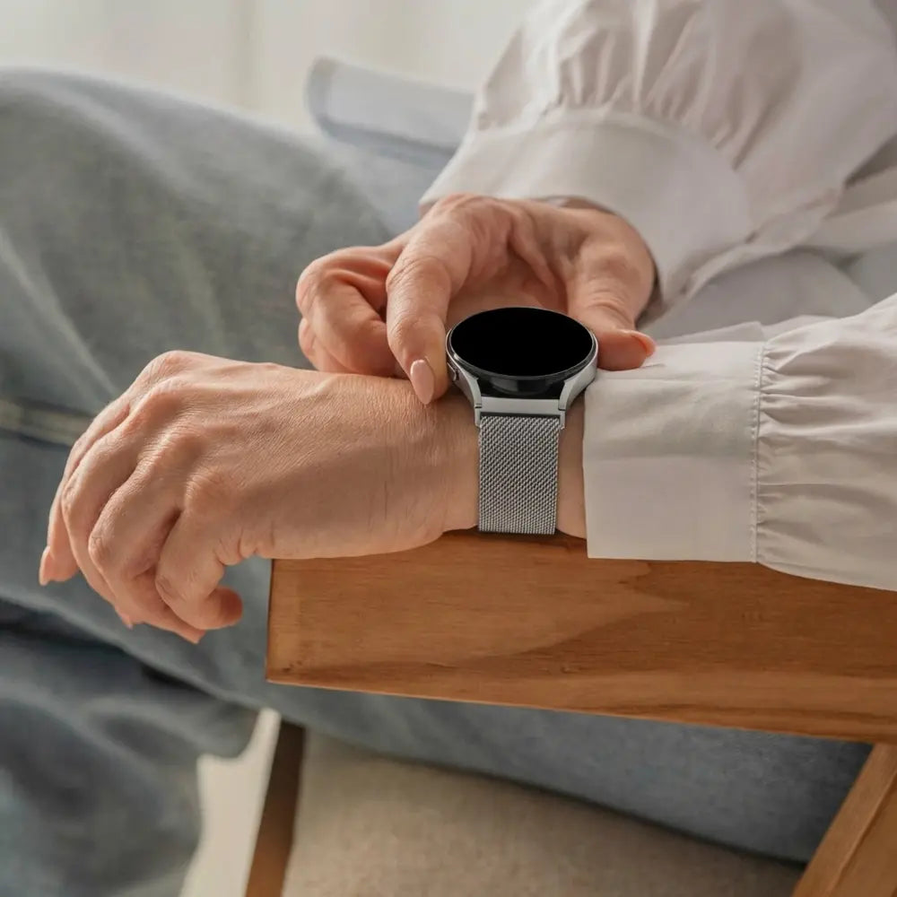 Bandz Bracelet milanais Garmin Forerunner 165 (argent)