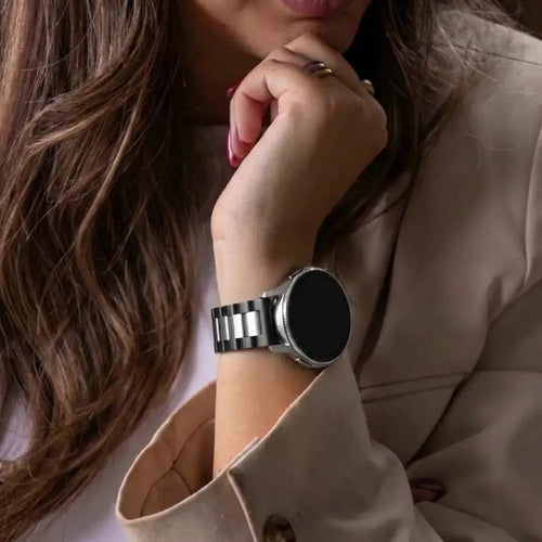 Bracelet acier Samsung Galaxy Watch 46mm (noir/argent)