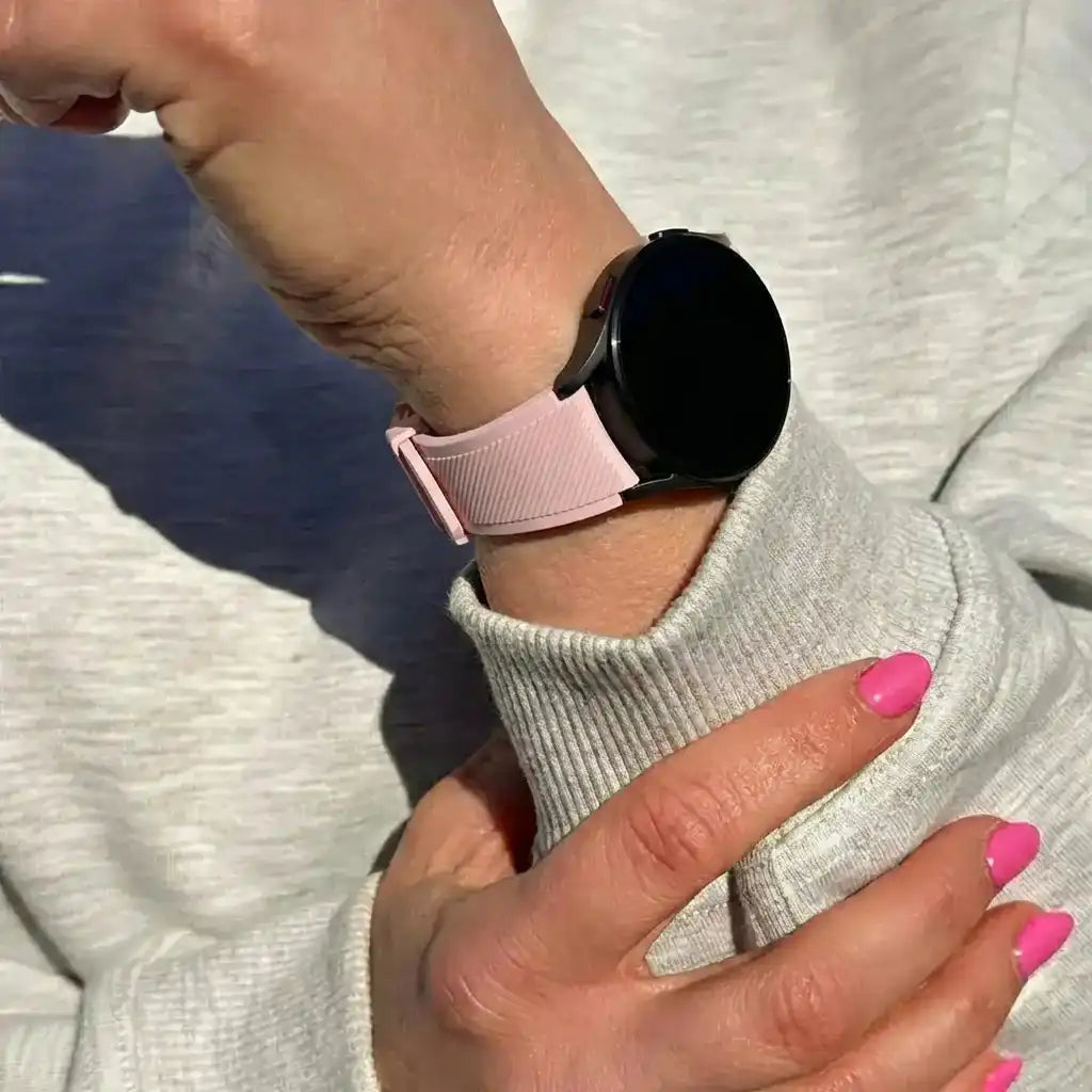 Bracelet silicone sergé Coros Apex 2 (rose)