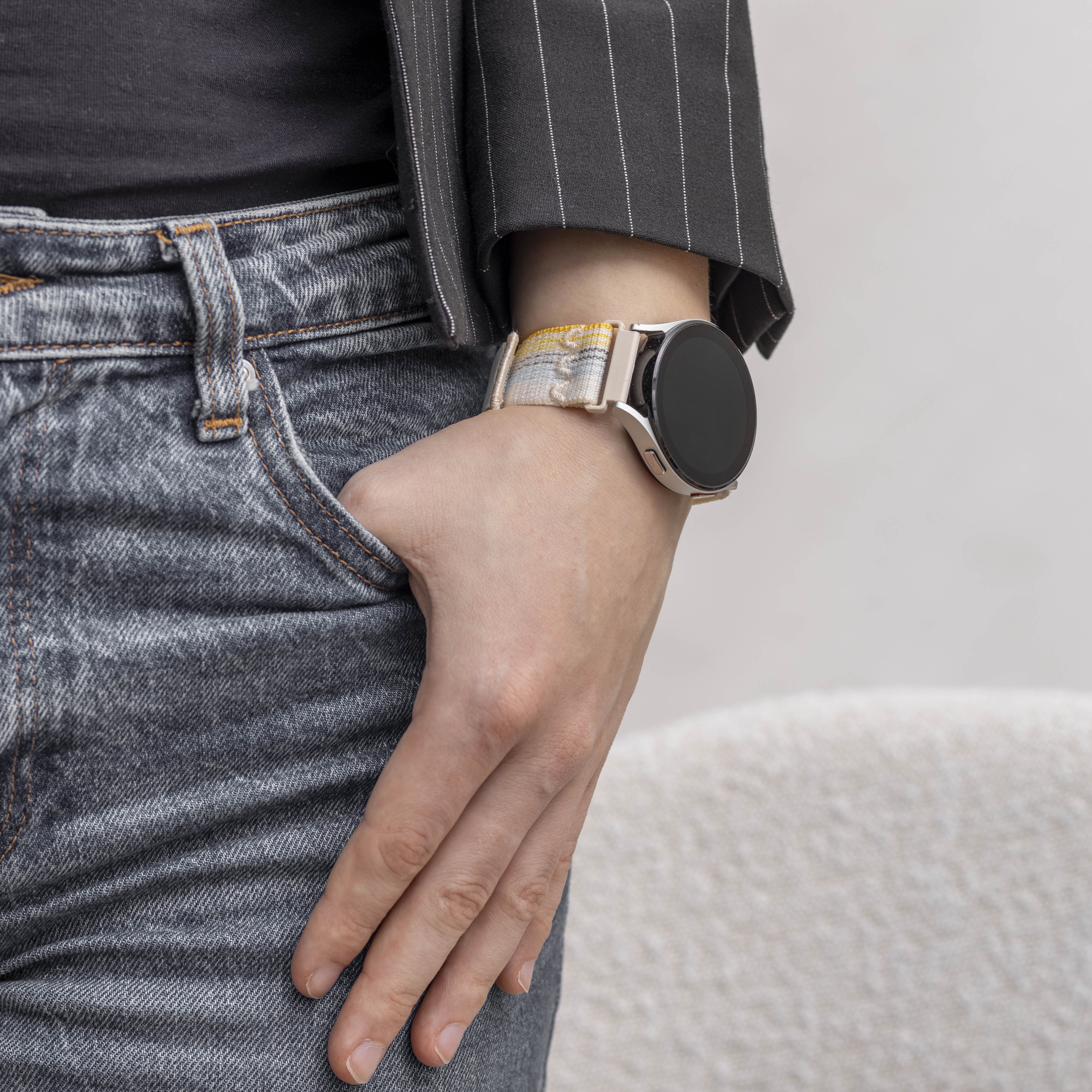 Bracelet nylon Samsung Galaxy Watch 42mm (lumière stellaire mélange)