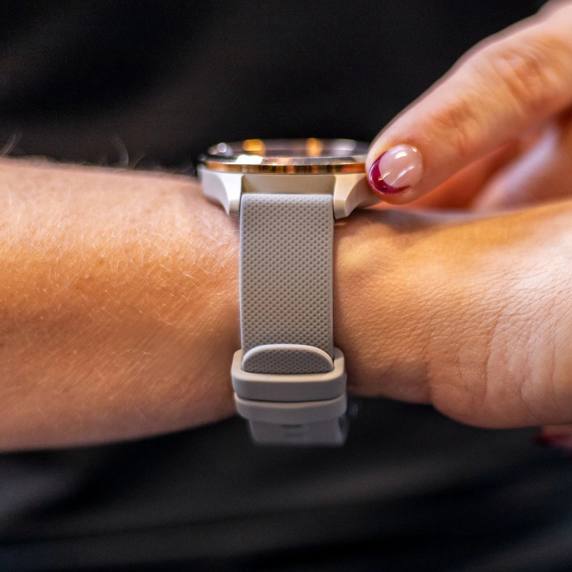 Bracelet silicone Fossil Gen 4 Venture HR (gris)