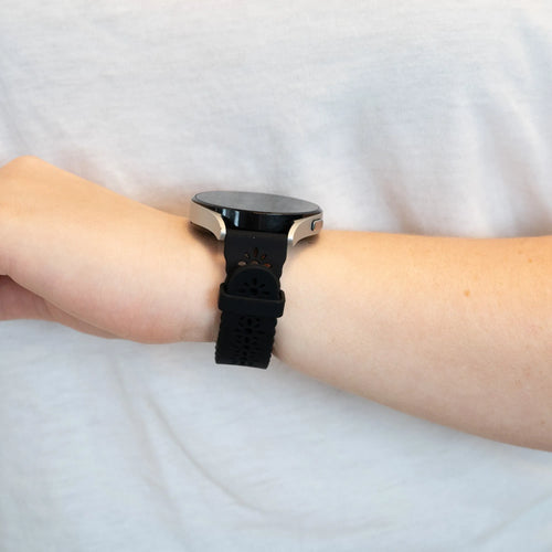 Patterned Silicone Strap, black, lifestyle photo