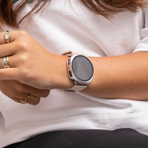 Coque rigide avec verre Samsung Galaxy Watch 8 - 40mm / 9 - 40mm (argent)