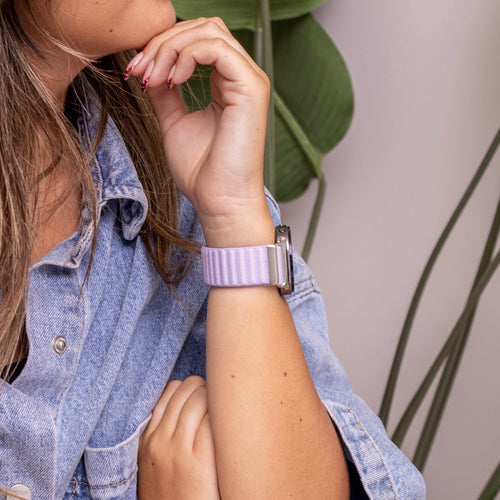 Bracelet nylon ondulé Samsung Galaxy Watch 9 - 40mm (mauve)