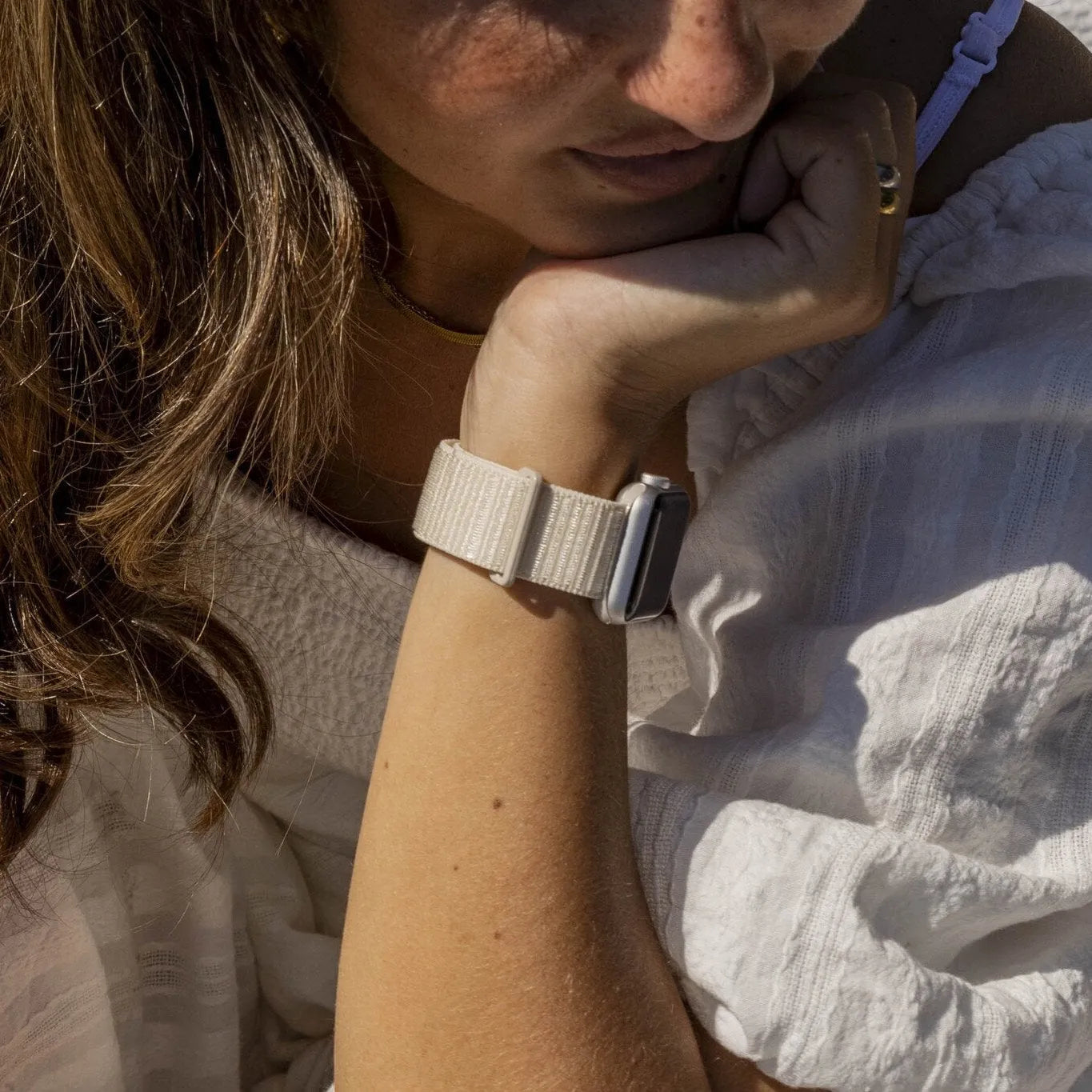 Bracelet nylon xoxo Wildhearts Apple Watch (lumière stellaire)
