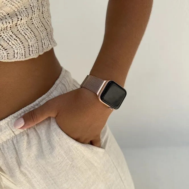 Bracelet milanais xoxo Wildhearts Apple Watch (rose/doré)