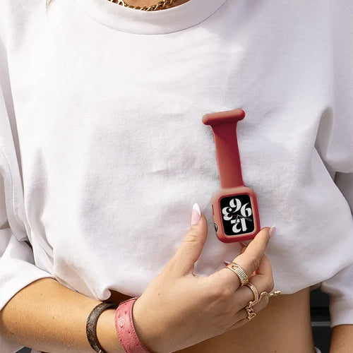 Silicone Nurse Fob, red, lifestyle photo