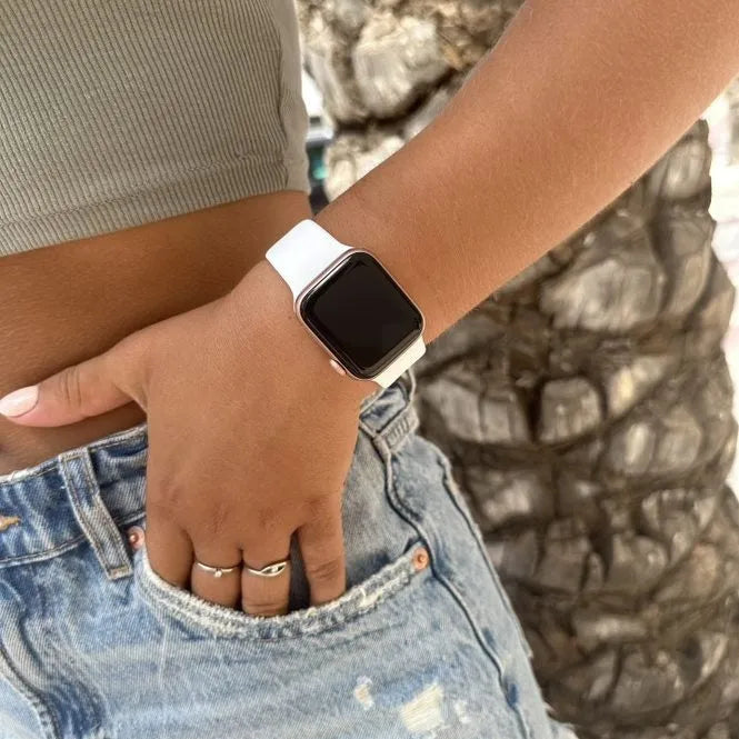 Bracelet silicone xoxo Wildhearts Apple Watch (blanc)