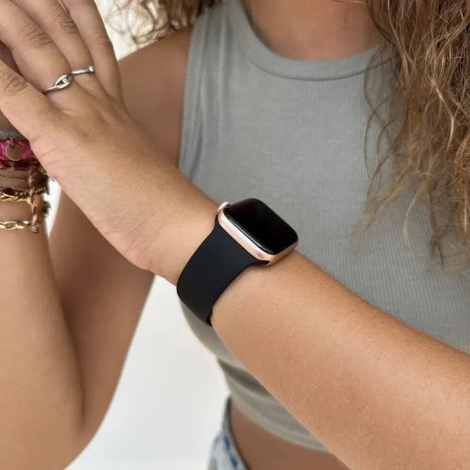 Bracelet silicone xoxo Wildhearts Apple Watch (noir)