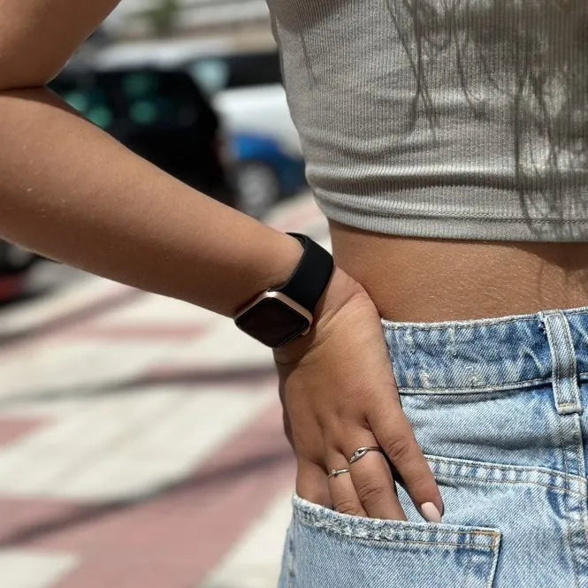 Bracelet silicone xoxo Wildhearts Apple Watch (noir)