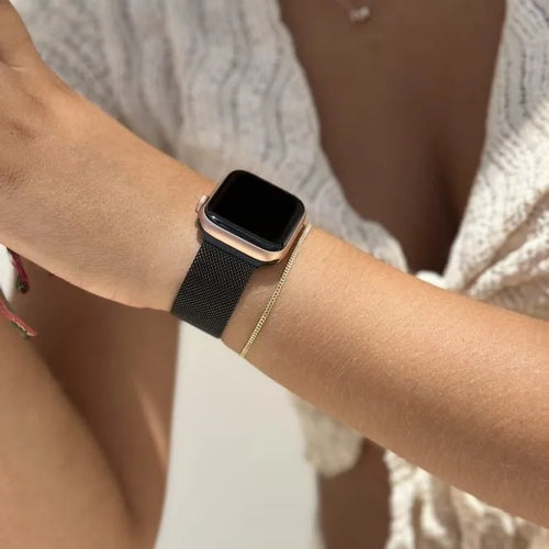 Milanese Strap, black, lifestyle photo
