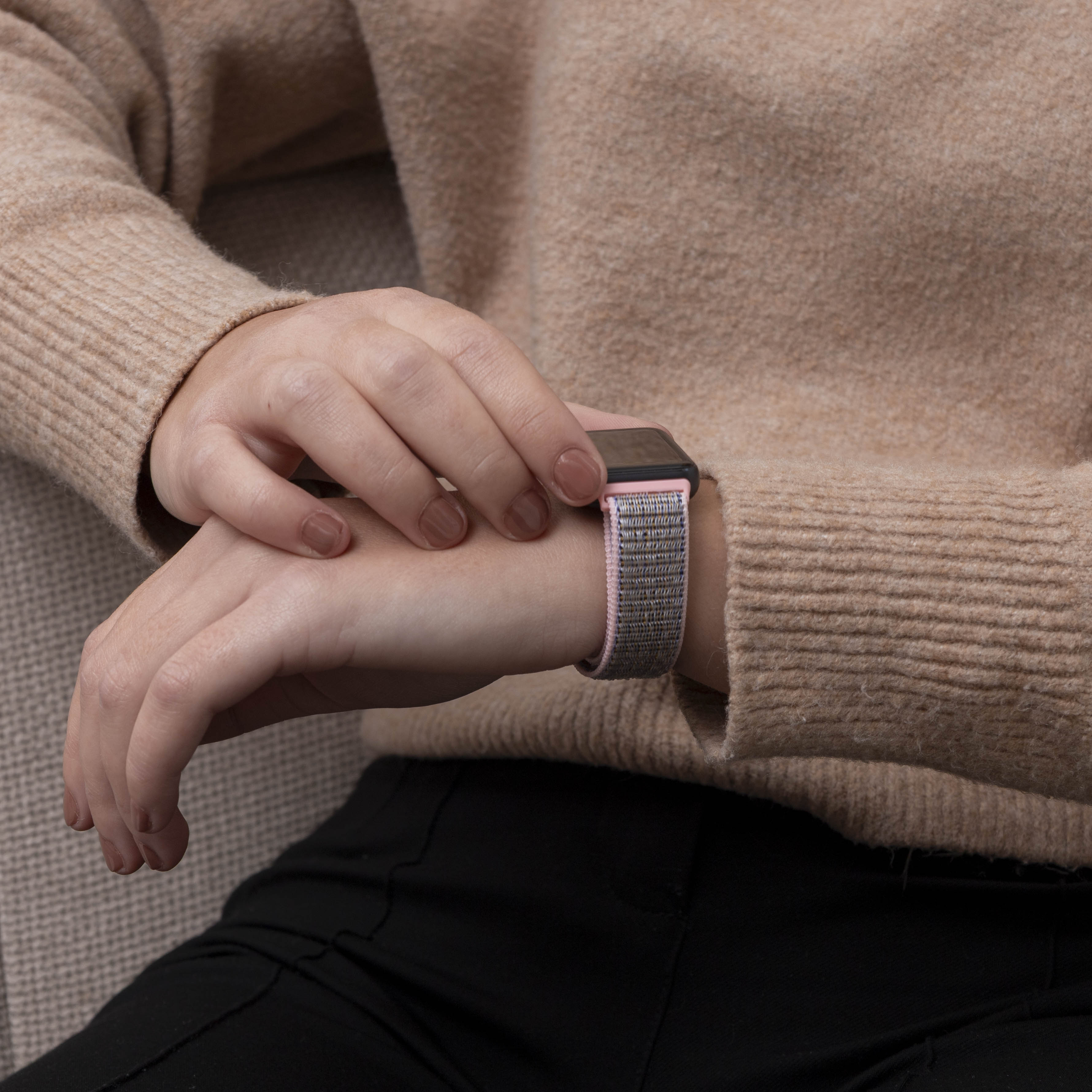 Bracelet nylon Huawei Band 9 (rose)