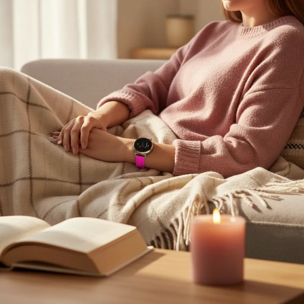 Bracelet silicone Pebble Round 2 - 14mm (violet/rouge)