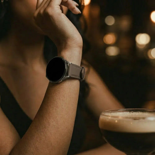 Slimfit Leather Strap, dark brown, lifestyle photo