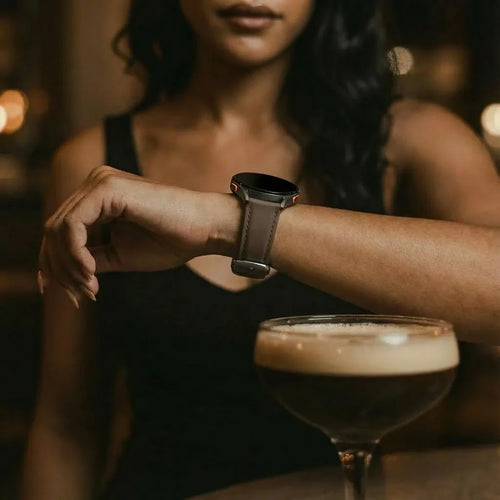 Slimfit Leather Strap, dark brown, lifestyle photo
