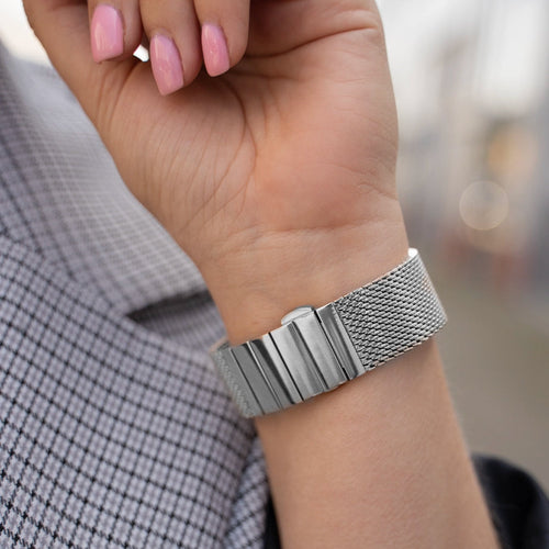 Milanese Steel Strap, silver, lifestyle photo