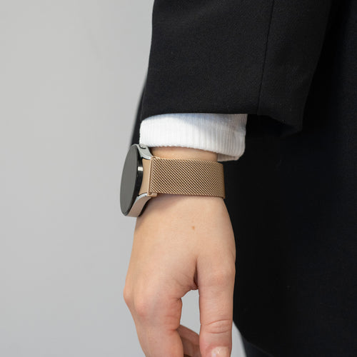 Bandz Samsung Galaxy Watch 4 Classic 42mm Milanese Loop Strap (Rose Gold)