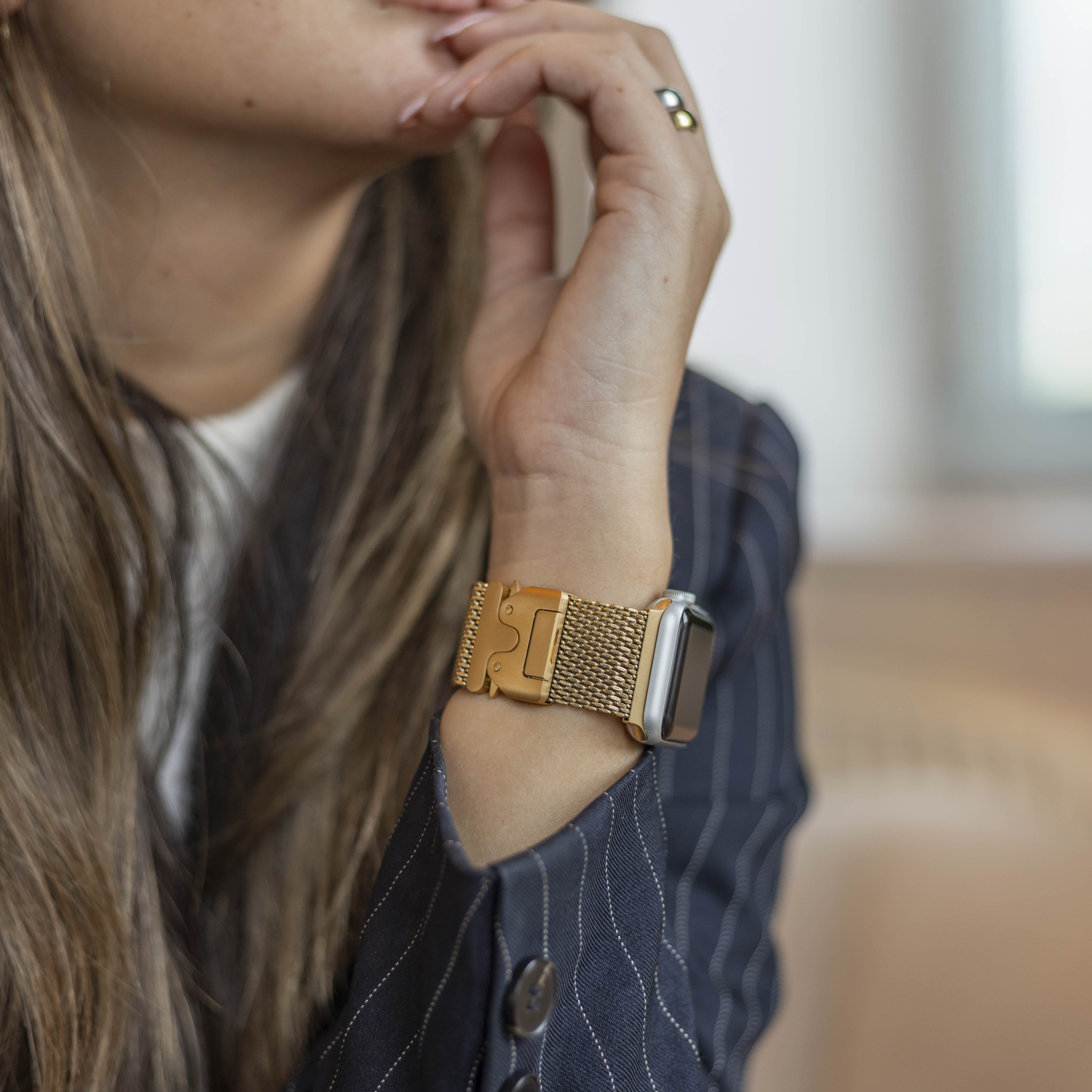 Bandz Bracelet milanais boucle en P Apple Watch Ultra (or)