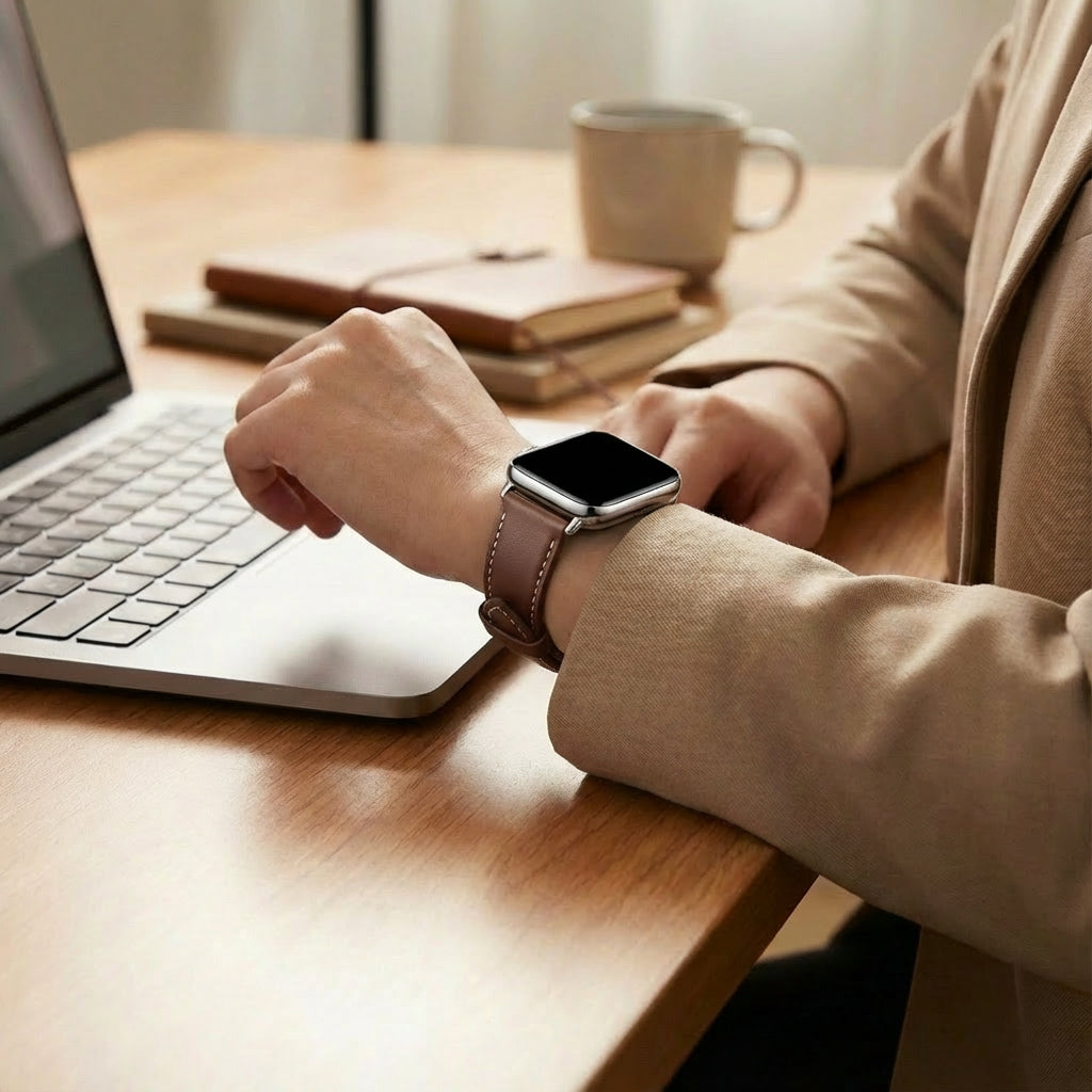 Bracelet cuir Redmi Watch 4 (marrón fonce)