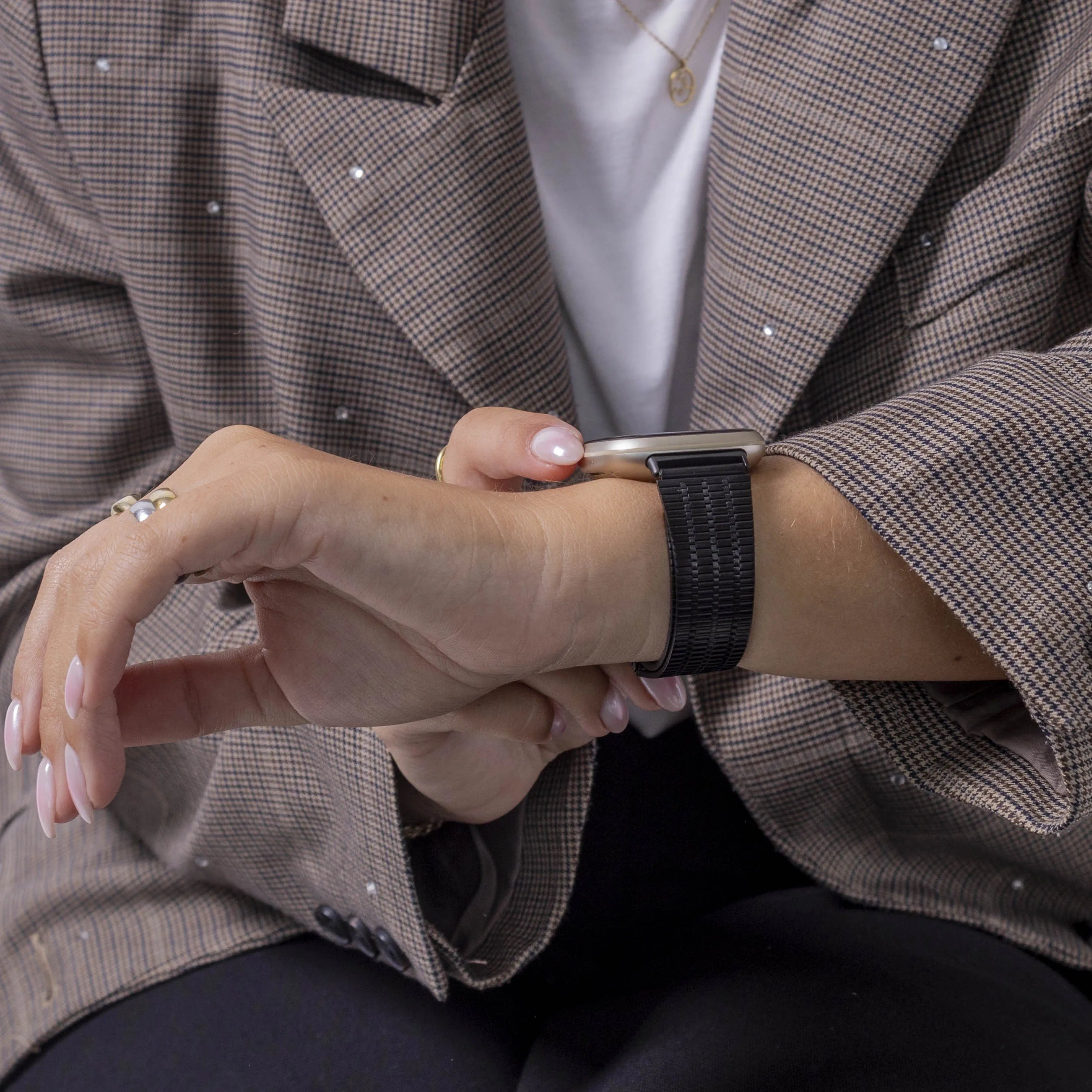Bracelet acier inoxydable Fitbit Versa 3 (noir)