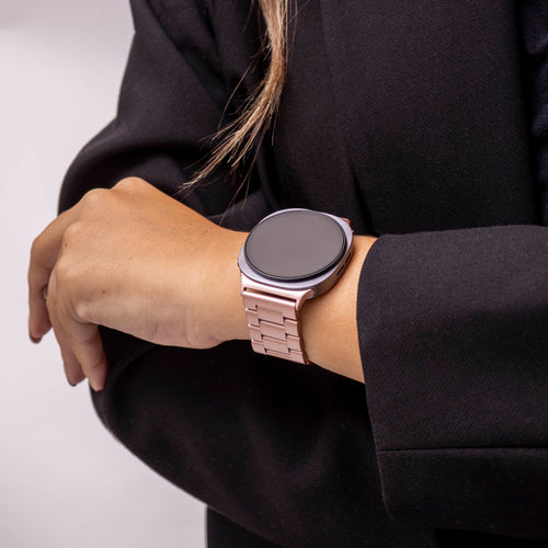 Bandz Samsung Galaxy Watch 8 Classic Steel Strap 'Classic' (Pink)